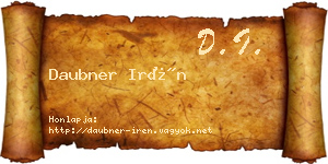 Daubner Irén névjegykártya